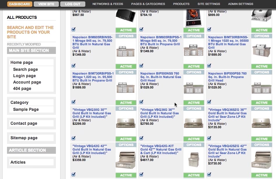 Top Grilling product list