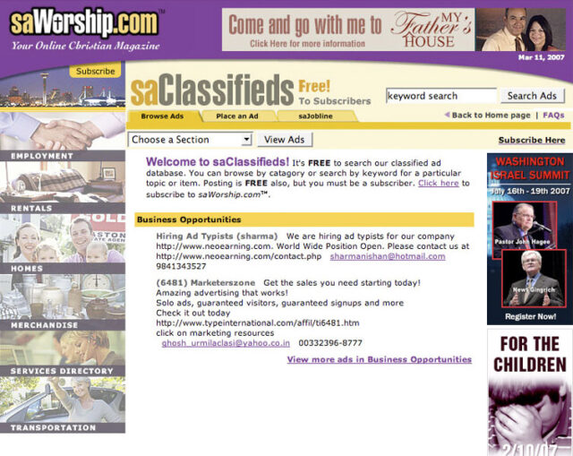 Classified ads